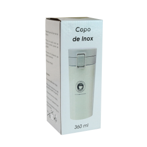 COPO ISOTERMICO DE AÇO INOX COM TRAVA 360ML - GDR0537-MR