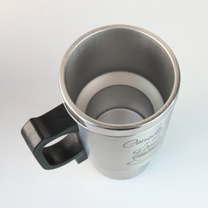 CANECA ISOTÉRMICA COM PLUG VEICULAR COM FRASES EM INOX 400ML - GDR0294-E