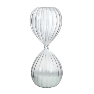 AMPULHETA CANELADA DE VIDRO 30 MINUTOS 8X20 CM  - 765161-BR