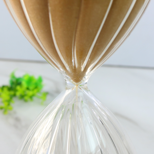 AMPULHETA CANELADA DE VIDRO 30 MINUTOS 8X20 CM  - 765161-MR