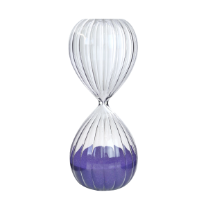 AMPULHETA CANELADA DE VIDRO 30 MINUTOS 8X20 CM  - 765161-RX