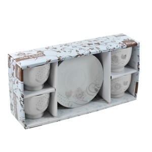 JOGO DE XICARAS PARA CHA 4 XICARAS 180ML 4 PIRES EM PORCELANA