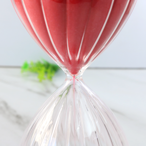 AMPULHETA CANELADA DE VIDRO 30 MINUTOS 8X20 CM  - 765161-VM