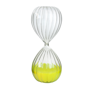 AMPULHETA CANELADA DE VIDRO 30 MINUTOS 8X20 CM  - 765161-AM