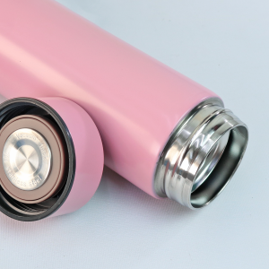 GARRAFA ISOTERMICA AÇO COM INFUSOR E VISOR TOUCH EM LED 500ML - YT2154-RSFOSCO