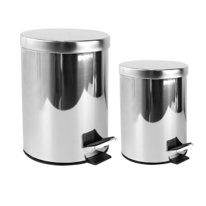 JOGO DE LIXEIRA DE INOX COM 2 PEÇAS - CT0086