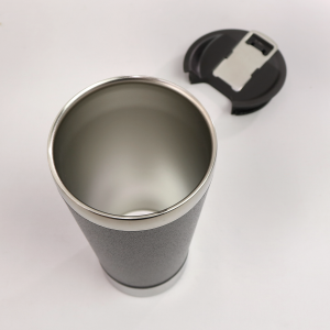 COPO ISOTERMICO DE AÇO INOX COM TAMPA E ABRIDOR 510ML - YN008-PT