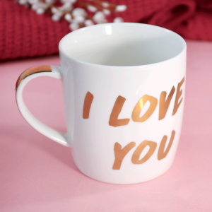CANECA PORCELANA I LOVE YOU 320 ML - DMP5209-LOVE
