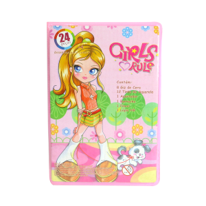 ESTOJO ESCOLAR COM INMETRO 24 PECAS MENINA MT24-DOG