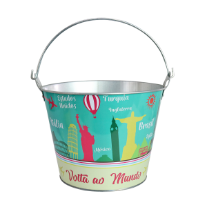 BALDE DE METAL PARA CERVEJA VOLTA AO MUNDO 4.8 LITROS - CA12165-D
