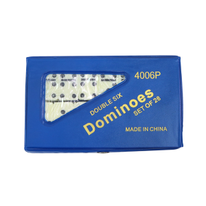 JOGO DE DOMINÓ DE PLÁSTICO NO ESTOJO COM 28 PEÇAS - 2026-AZ