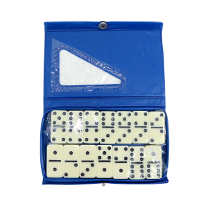 JOGO DE DOMINÓ DE PLÁSTICO NO ESTOJO COM 28 PEÇAS - 2026-AZ