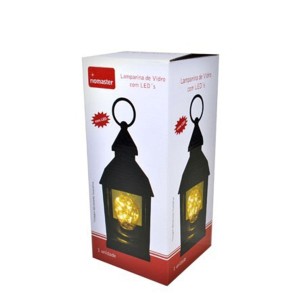  ENFEITE LUMINARIA DECORATIVA COM FIO DE LED 10X10X23,5CM - JY6665