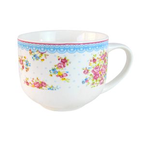 CANECA DE PORCELANA FLORAL 470ML - PRC01059-D