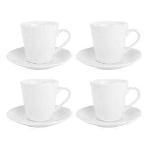 CONJUNTO DE XÍCARAS E PIRES DE PORCELANA 8 PEÇAS - PRC01186