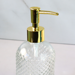 PORTA SABONETE LÍQUIDO REDONDO DE VIDRO CAPACIDADE DE 400ML - F192101-DOU