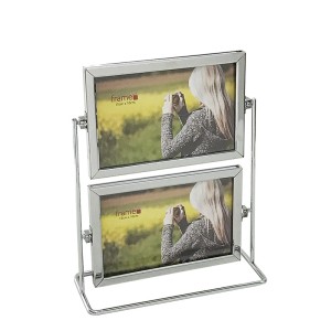 PORTA RETRATO METAL GIRATORIO PARA 4 FOTOS 15X10CM