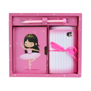 DIÁRIO INFANTIL PEQUENA BAILARINA COM CADEADO, CANETA, PAPEL CARTA E ENVELOPE - SXFS5413-C
