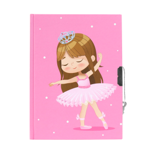 DIÁRIO INFANTIL PEQUENA BAILARINA COM CADEADO 13X18CM - SXFS5409-A