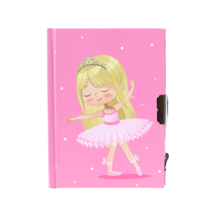 DIÁRIO INFANTIL PEQUENA BAILARINA COM CADEADO E CANETA 11X15CM - SXFS5411-B