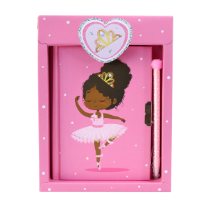 DIÁRIO INFANTIL PEQUENA BAILARINA COM CADEADO E CANETA 11X15CM - SXFS5411-D