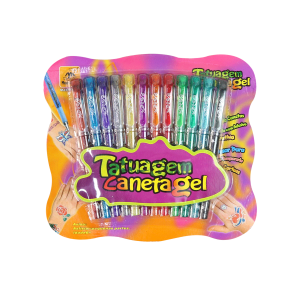 CANETA DIVERTIDA GEL PARA TATUAGEM COM 12 PEÇAS - 3771512