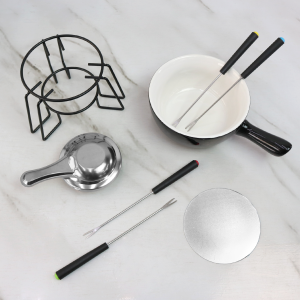 JOGO DE FONDUE DE CERÂMICA COM 8 PEÇAS 700 ML - CA12362-PT