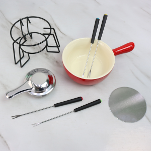 JOGO DE FONDUE DE CERÂMICA COM 8 PEÇAS 700 ML - CA12362-VM