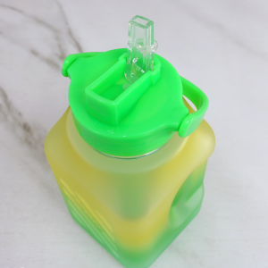 GARRAFA PLÁSTICA QUADRADA COM CANUDO E ALÇA 1 LITRO - GDR0781-VD