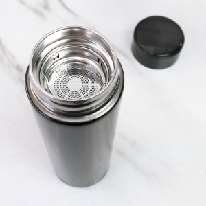 GARRAFA ISOTERMICA AÇO INOX COM INFUSOR E VISOR TOUCH EM LED 500ML - GDR0308-PT