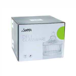 MINI BOMBONIERE DE VIDRO COM TAMPA 10X11,5CM - SXQP5426