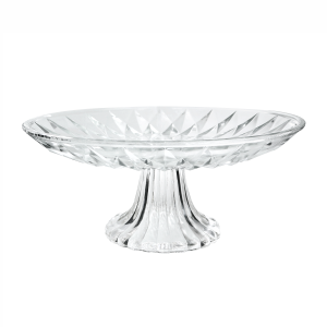 PRATO DE BOLO DE VIDRO COM PEDESTAL 25CM - VDA0216