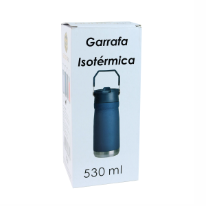 GARRAFA ISOTÉRMICA DUPLA CAMADA COM CANUDO 530ML - GDR0861-CZ