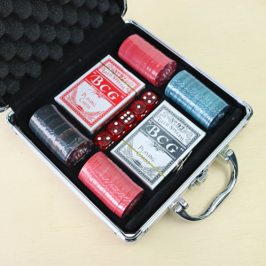 JOGO DE FICHAS PARA POKER NUMERADA NA MALETA 100 FICHAS - IM42059-H