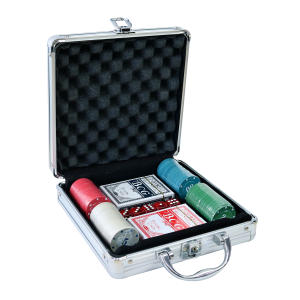 JOGO DE FICHAS PARA POKER NUMERADA NA MALETA 100 FICHAS - IM42059-I