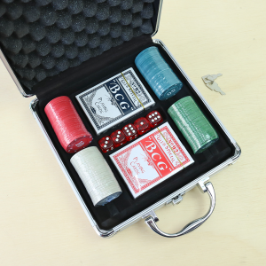 JOGO DE FICHAS PARA POKER NUMERADA NA MALETA 100 FICHAS - IM42059-I