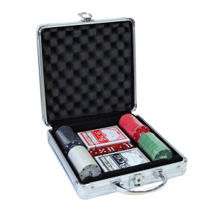 JOGO DE FICHAS PARA POKER NUMERADA NA MALETA 100 FICHAS - IM42059-J