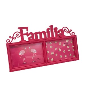 PORTA RETRATO DE PLASTICO DUPLO FAMILIA 10X15 PINK