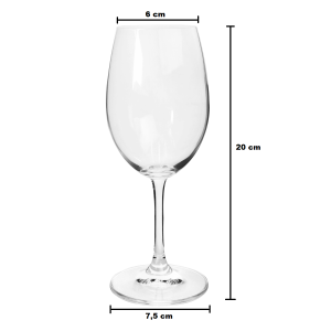 JOGO DE TAÇA PARA VINHO BRANCO CRISTAL BOHEMIA 6 PEÇAS 350ML - CA16095
