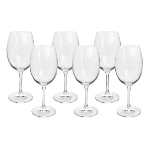 JOGO TAÇA PARA VINHO TINTO CRISTAL BOHEMIA MARTINA 450ML 6 PEÇAS - CA16097