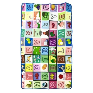 TAPETE INFANTIL 100% EPE 1X1,8 M ESTAMPA ALFABETO SACOLA TNT VERDE