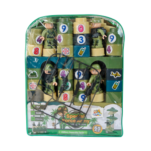 BRINQUEDO KIT 65 PCS BLOCOS MONTAR MILITAR SOLDADOS BATALHA - TKAB2700