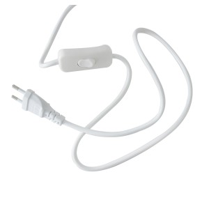 ABAJUR DE VIDRO E ZINCO CUPULA POLIESTER DRAPEADA BRANCA BIVOLT 50CM REF 606