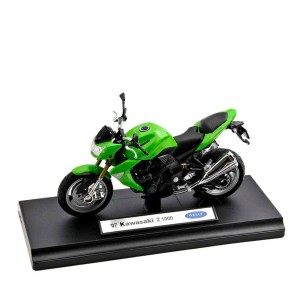 MINIATURA METAL MOTO KAWASAKI 2007  Z 1000 PRETA E VERDE 1:18