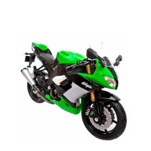 MINIATURA METAL MOTO KAWASAKI 2009 NINJA ZX-10R PRETA E VERDE 1:18