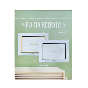 PORTA RETRATO HORIZONTAL FOTO 25X20CM MOLDURA DE VIDRO- GT128H-PTA