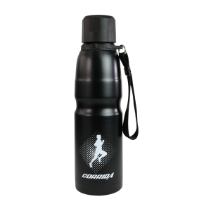 GARRAFA AÇO INOX COM ALÇA PRETO CORRIDA 750ML - LC1628A-PT2