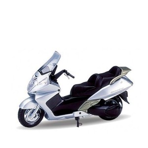 MINIATURA METAL MOTO HONDA SILVER WING PRATA 1:18