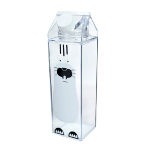 GARRAFA DE PLÁSTICO CAIXA DE LEITE ESTAMPADA 500ML - 4167-B