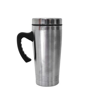 CANECA INOX COM TAMPA ALCA EM PLASTICO 450 ML -YN44